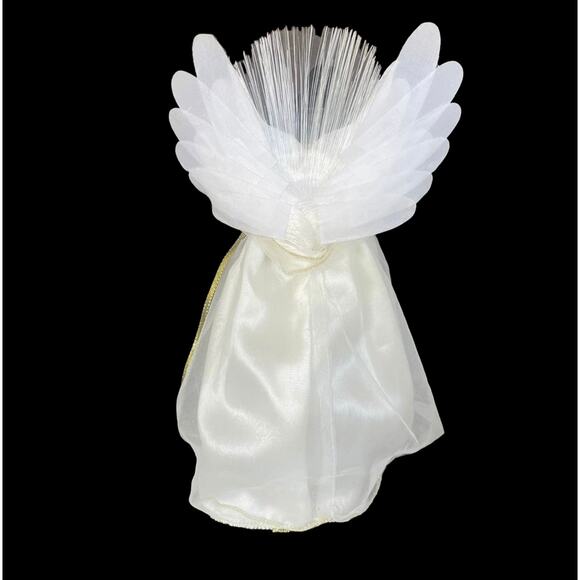 Fiber Optic Angel Christmas Tree Topper Colorful LED Lights Plays Silent Night - Picture 10 of 12